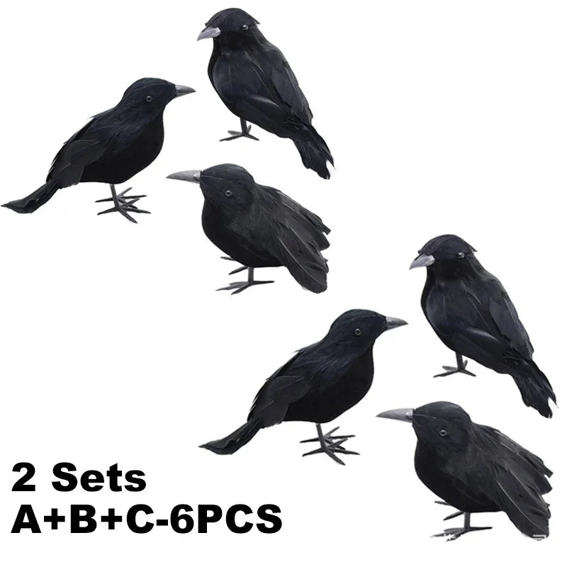Halloween Decoration Simulation Black Crow Raven Bird Repellent Pest Control Pigeon