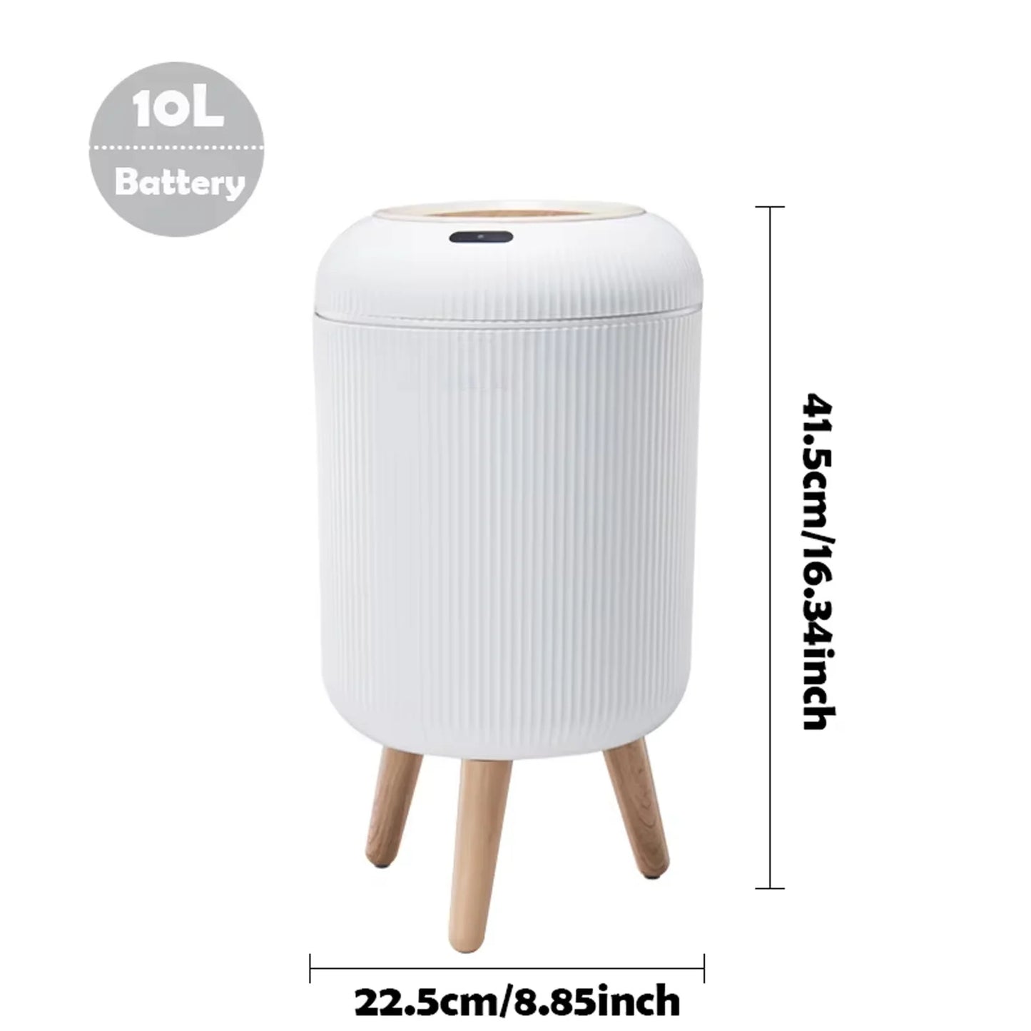 Automatic Trash Can with Lid,  Small Plastic Smart Trash Can,