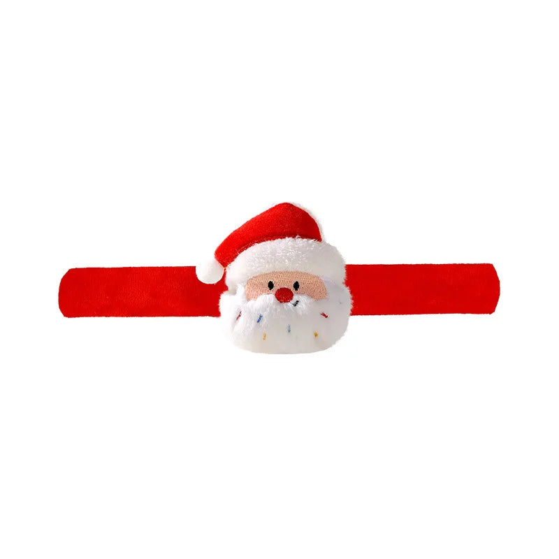Christmas Decorations Plush Santa Claus Papa Ring Cartoon Cute Bracelet Toys