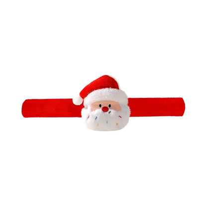 Christmas Decorations Plush Santa Claus Papa Ring Cartoon Cute Bracelet Toys