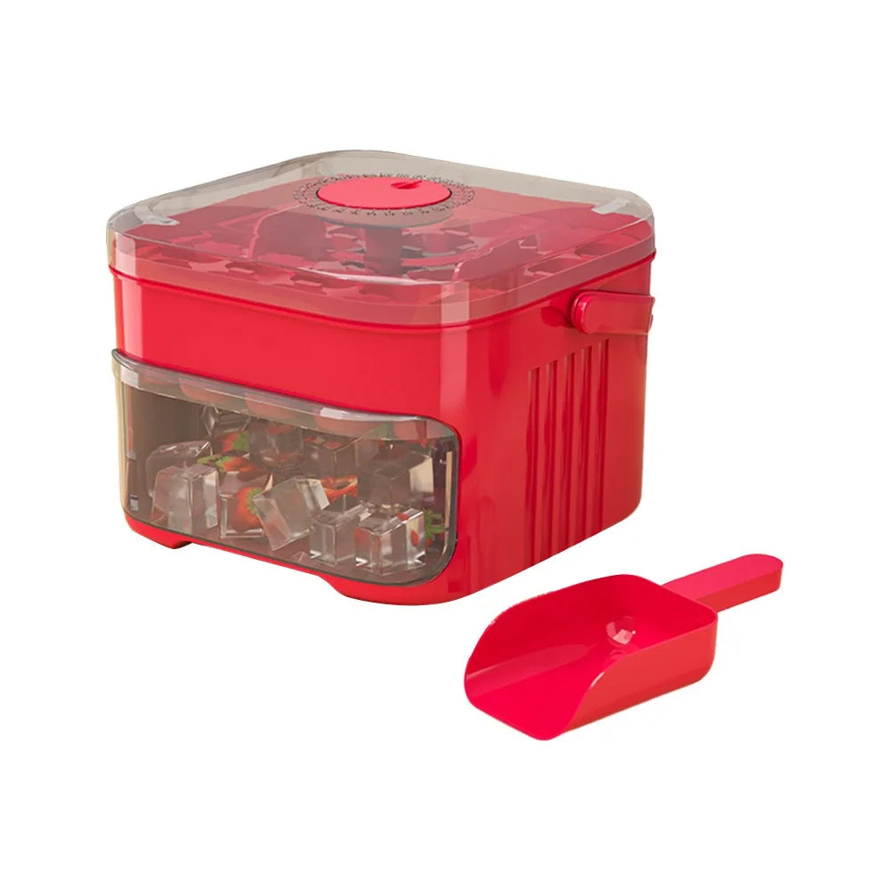 50-Cube Ice Maker with Easy Press Cap Double Layer Ice Cube Maker