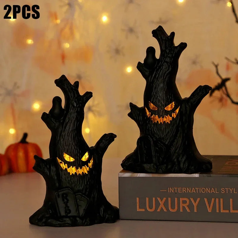 Halloween Decoration Ghost Tree Led Night Glow Ghost Lantern Ghost