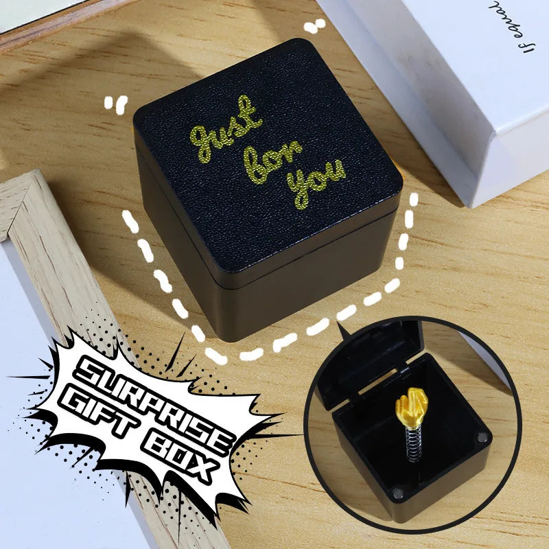 Christmas Interesting Prank Gift Middle Finger in Box