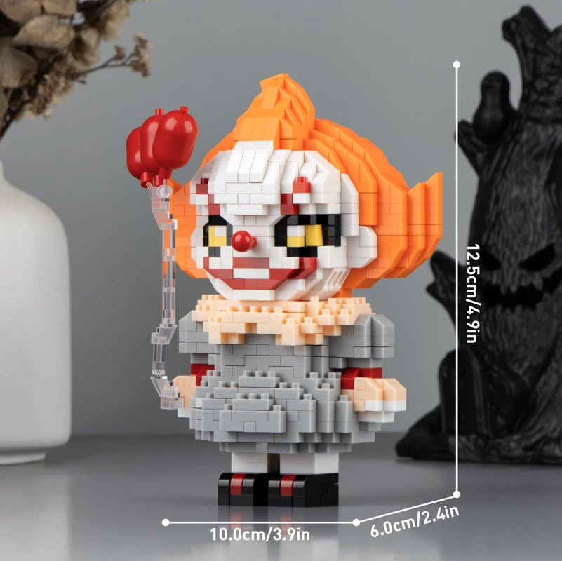 Halloween-themed Halloween building blocks: Handmade death, clowns and horror scenes