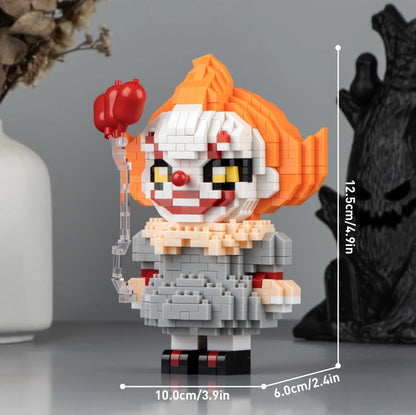 Halloween-themed Halloween building blocks: Handmade death, clowns and horror scenes