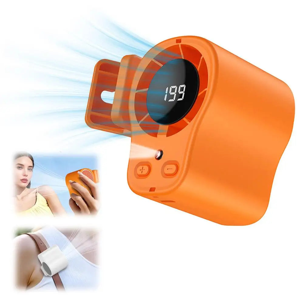 Rechargeable Clip on Portable Desk Fans with LED Display 360 Rotation