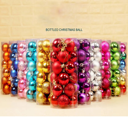24pcs 3cm Glitter Christmas Ball Ornament Hanging Bauble Ball