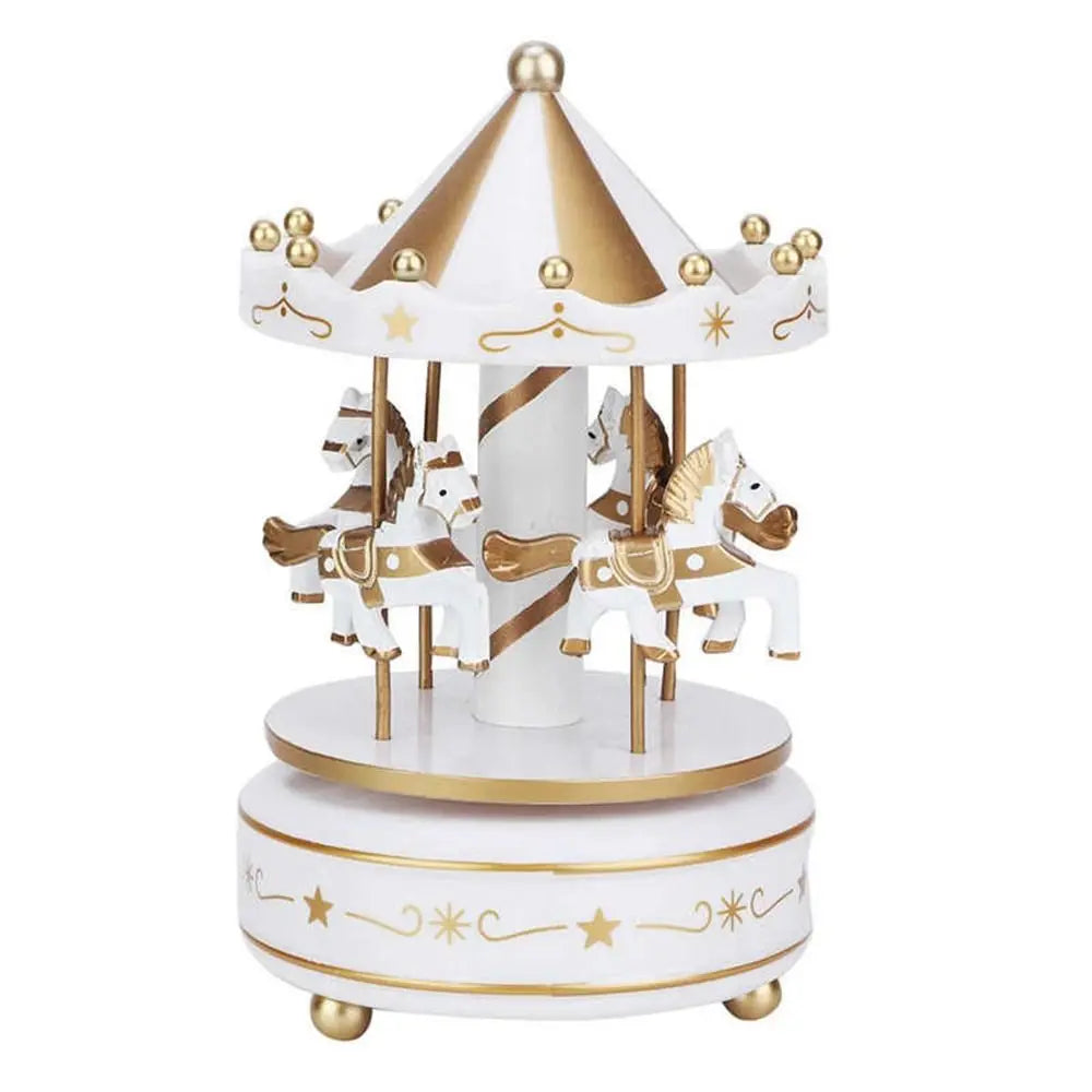 Creative Fantasy Christmas Holiday Decor Carousel Music Box