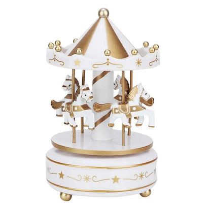 Creative Fantasy Christmas Holiday Decor Carousel Music Box