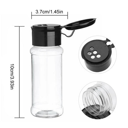 Spices Salt and Pepper Shaker Seasoning Jar spice organizer Plastic Barbecue Condiment Kitchen Gadget Tool