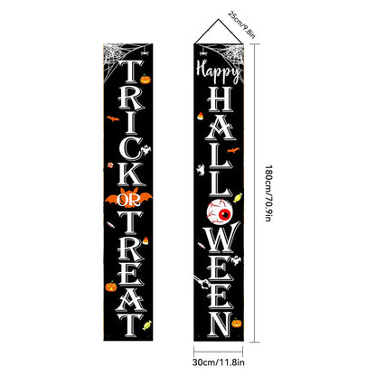 Halloween Carnival Party Decoration  Backdrops Pumpkin Skeleton Pattern Door Curtain