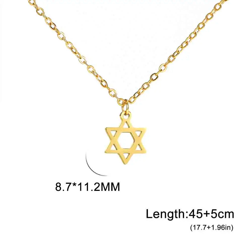 Jewish Stainless Steel Necklace for Men & Women, Ethnic National Jewelry