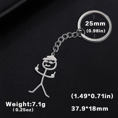 Cute Trendy Keyring for School Bag, Car Keys, Couple Gift