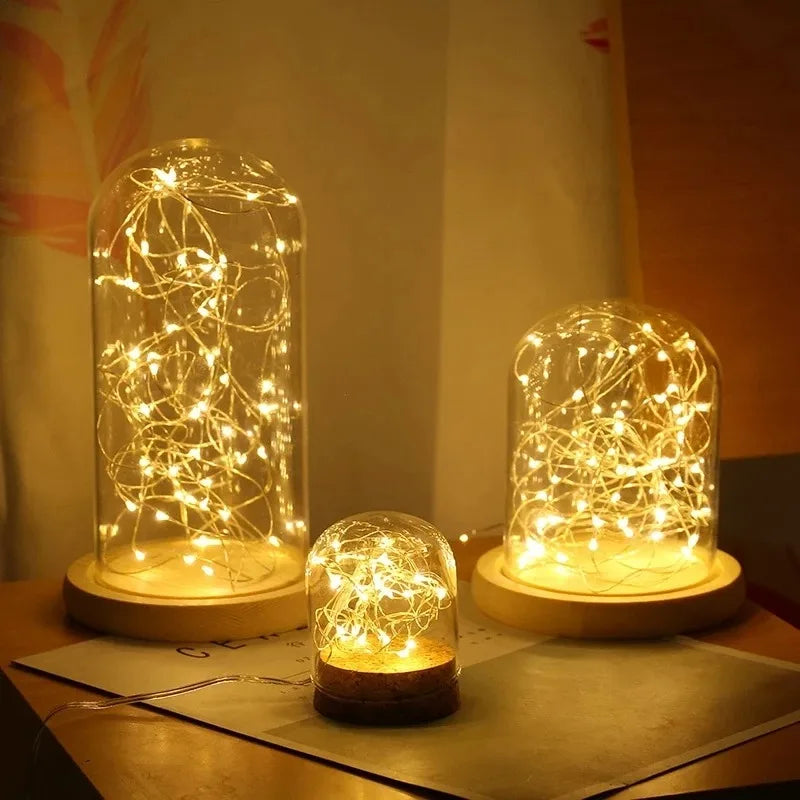 10pcs Fairy Lights String Button Battery Light Christmas Home Decor