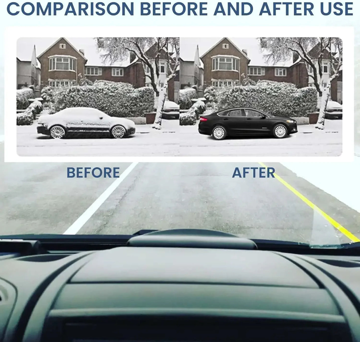 Car Windshield Antifreeze Cover – Winter Anti-Ice & Snow Protection Shield for Window Glass