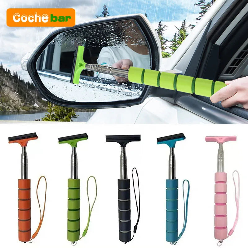 Car Rearview Mirror Wiper Cleaning Tool Auto Glass Mist Cleaner Scraper