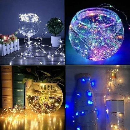 10pcs Fairy Lights String Button Battery Light Christmas Home Decor