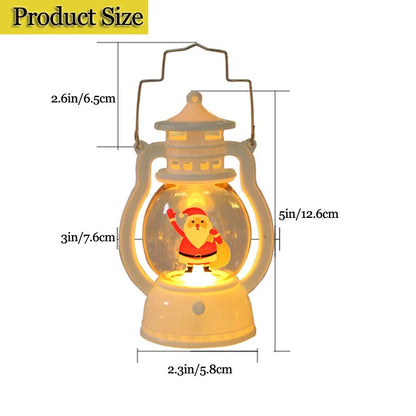 Portable LED Christmas Santa Claus Snowman Lanterns Indoor Decor Lights