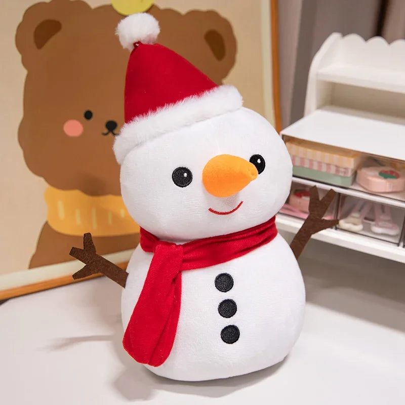 Cute Santa Claus & Elk Snowman Gingerbread Man Plush Toys Stuffed Animal Doll