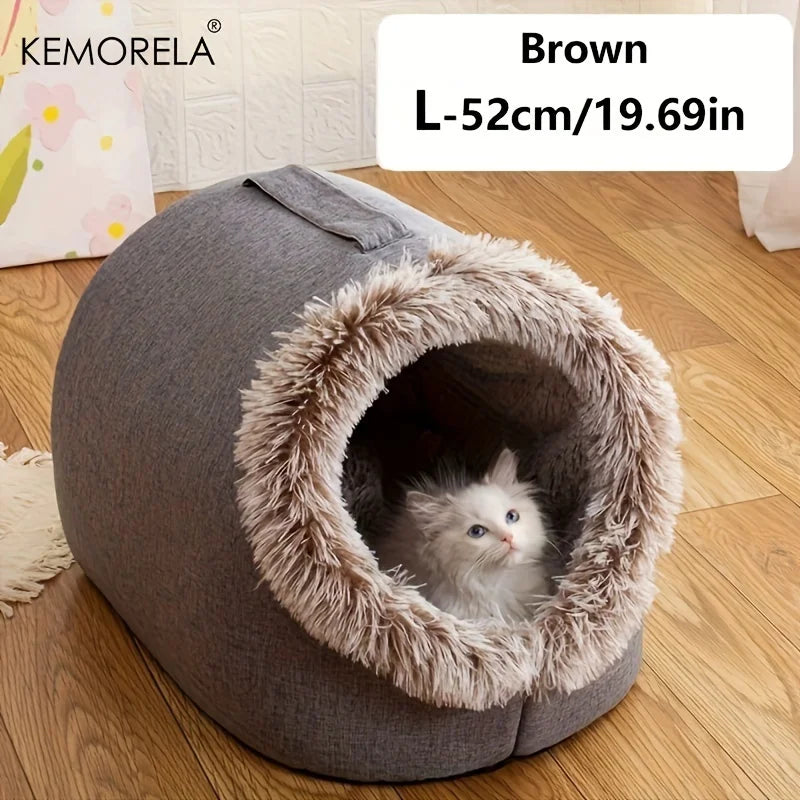 Cozy Cat Sleeping Cave Puppy House for Indoor Cats & Small Dogs