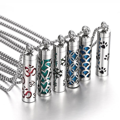 Stainless Steel Open Locket Aroma Scent Perfume Necklace