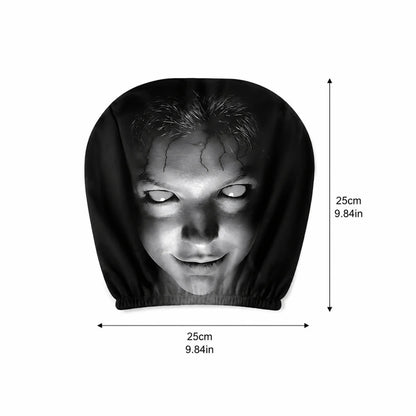 Halloween Decor Car Headrest Covers Funny Cartoon Cover Seat Head Rest Protector