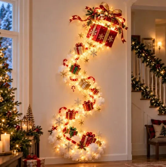 Christmas Magic Trail Wall Light-LED Glowing Christmas Scene Wall Decoration