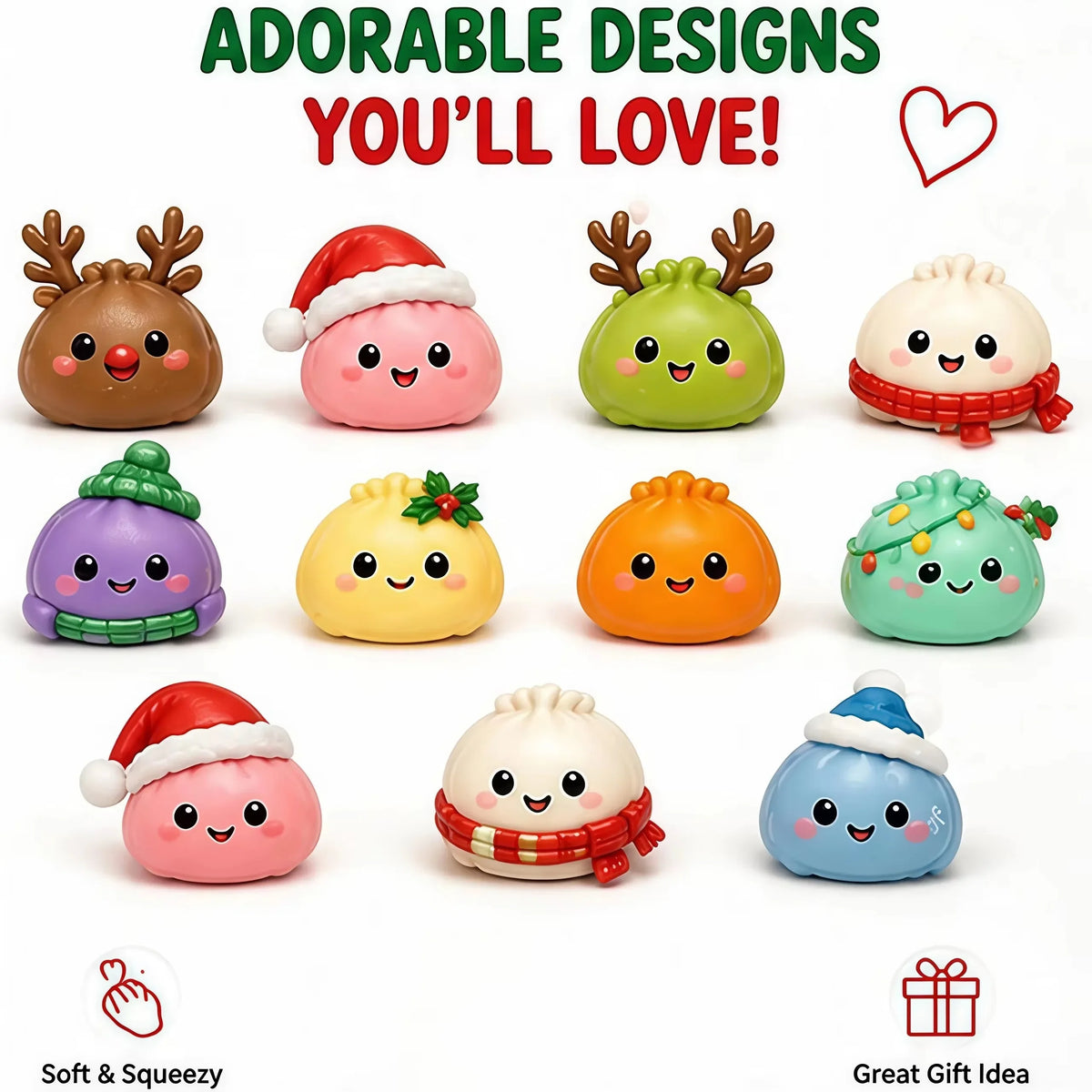 Hot Christmas Squishies Advent Calendar 24 Days Countdown