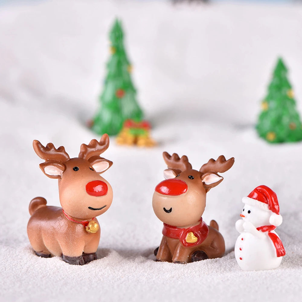 Christmas Resin Elk Santa Claus Ornaments Merry Christmas Decoration