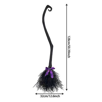 Halloween Witch Broom Decorations Magic Plastic Scary Prop
