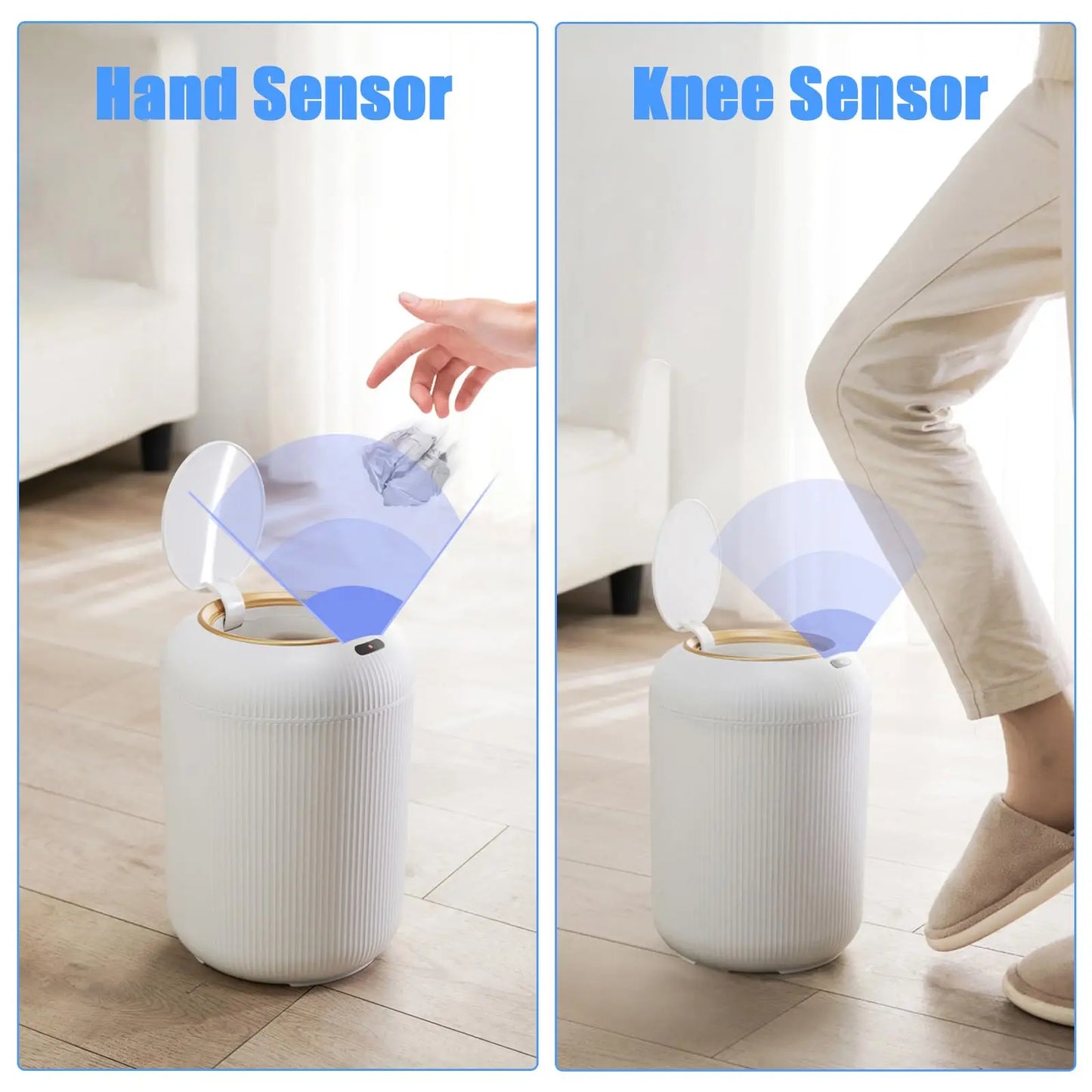 Automatic Trash Can with Lid,  Small Plastic Smart Trash Can,