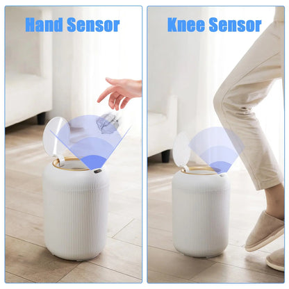 Automatic Trash Can with Lid,  Small Plastic Smart Trash Can,