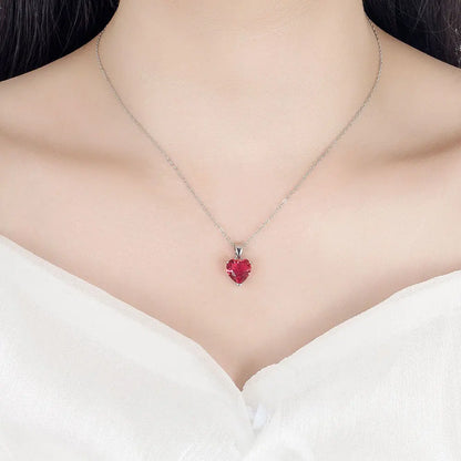 925 Sterling Silver Heart Zircon Jewelry Set for Women Elegant Gift