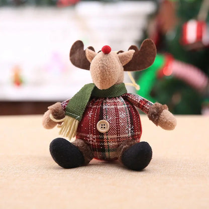 Snowman Doll Merry Chirstmas Decor for Home Table 2023 Elk Doll Christmas Ornaments Santa Claus