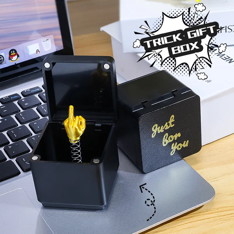 Christmas Interesting Prank Gift Middle Finger in Box