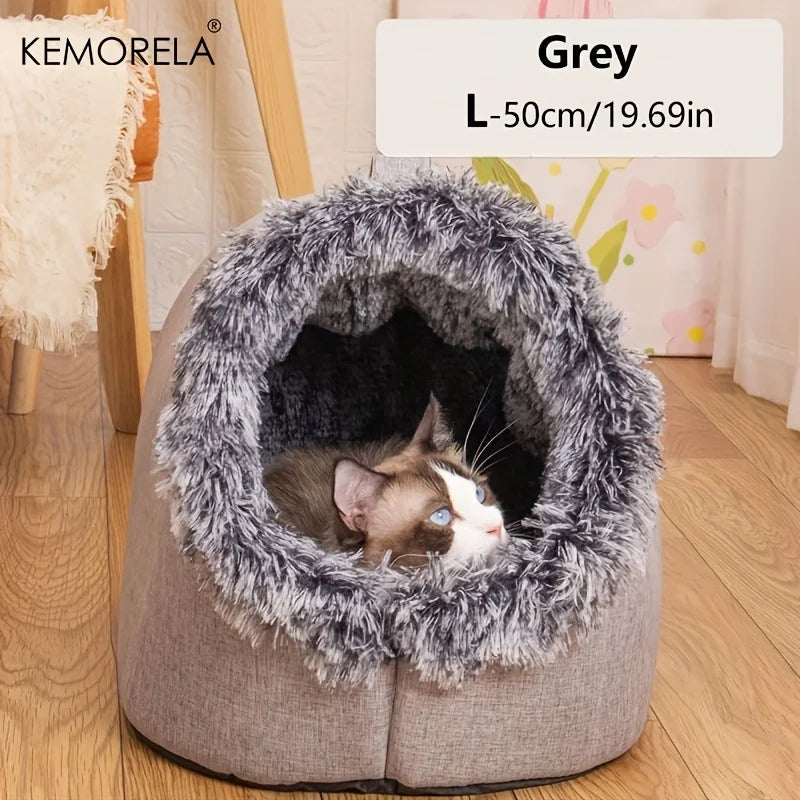 Cozy Cat Sleeping Cave Puppy House for Indoor Cats & Small Dogs