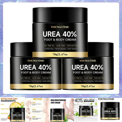 Intensive Repair Moisturizer for Dry Cracked Feet, Heels, Knees & Hands, Dead Skin Remover