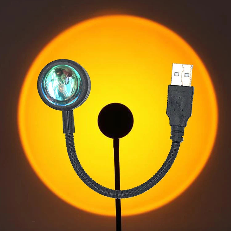 USB Sunset LED Rainbow Neon Night Light Projector