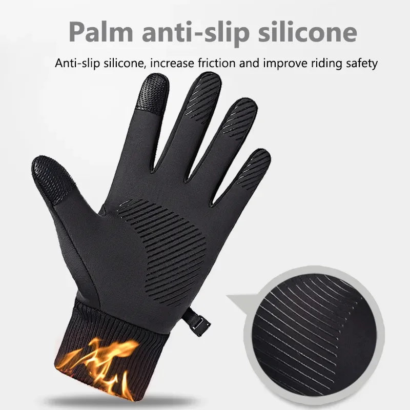 Winter Warm Full Fingers Waterproof Windproof Touch Screen Fleece Gloves