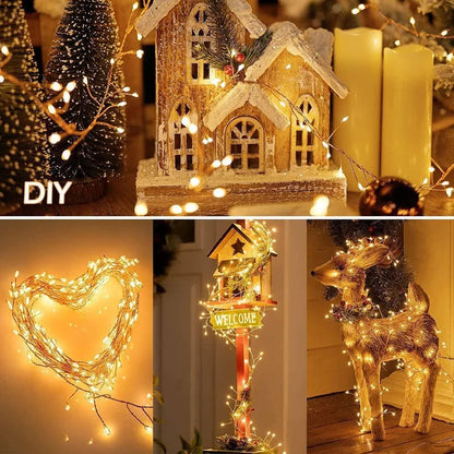 9M USB Power LED Firecracker String Lights Remote Control Garland Fairy Lights Christmas Decoration