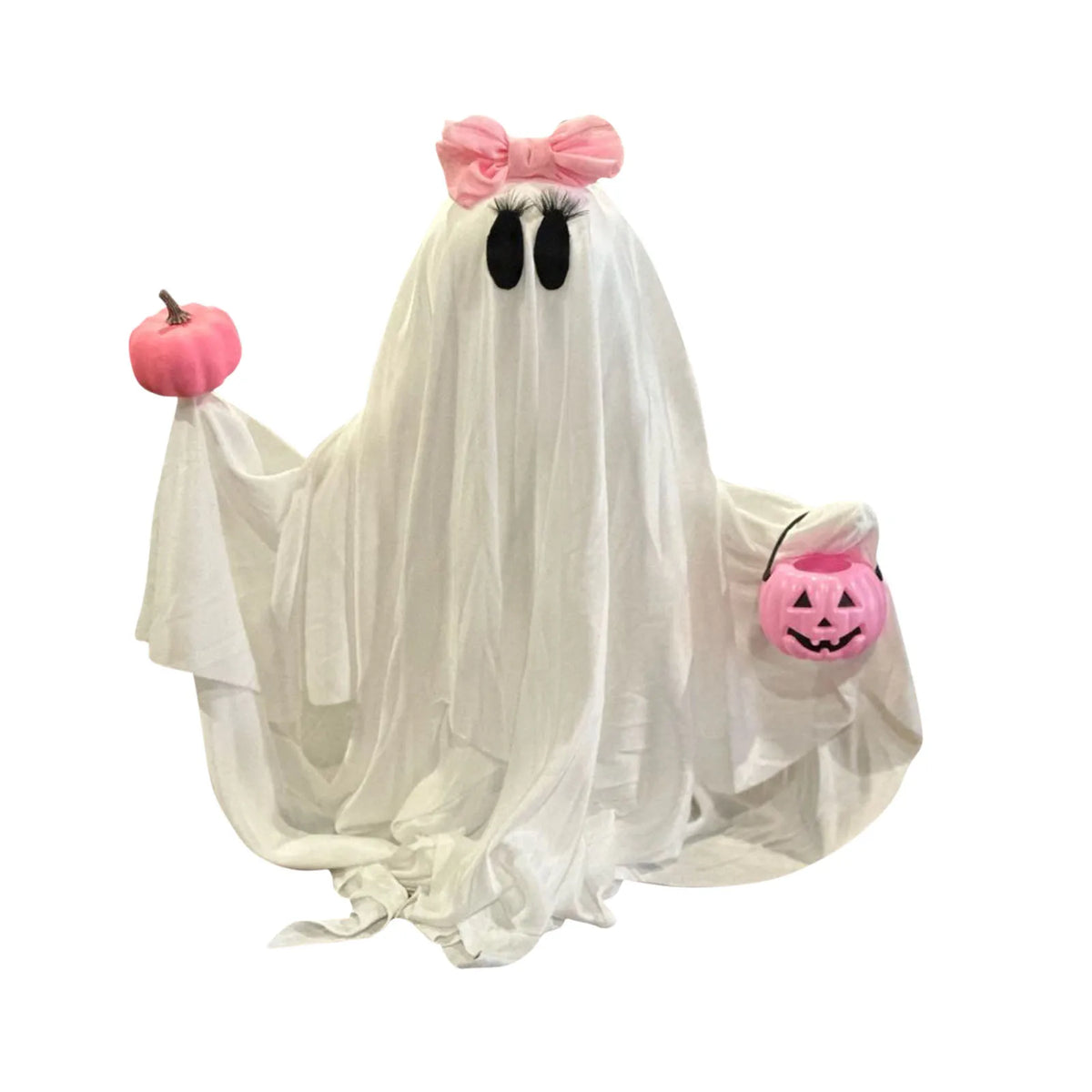 Halloween Ghost Holding Pink Pumpkin Halloween Decorations Indoor Spooky Ghost