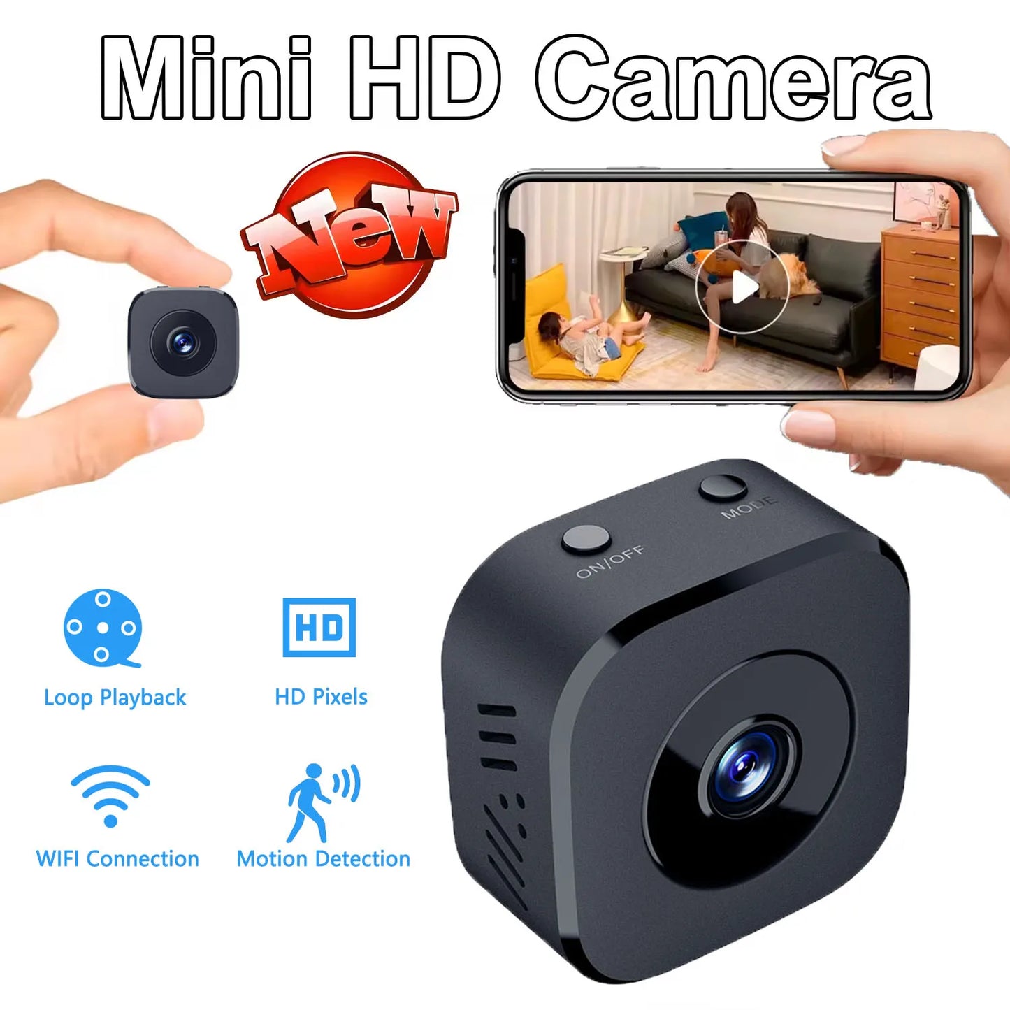 High Definition WiFi Monitor Waterproof Motion Detect Surveillance  camera