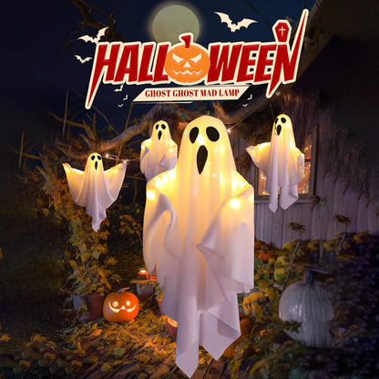 Halloween Ghost Hanging Decorations Halloween Hanging Light Up White Flying Ghosts