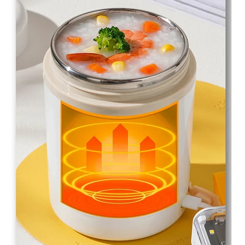 600ML Portable USB Electric Heating Lunch Box
