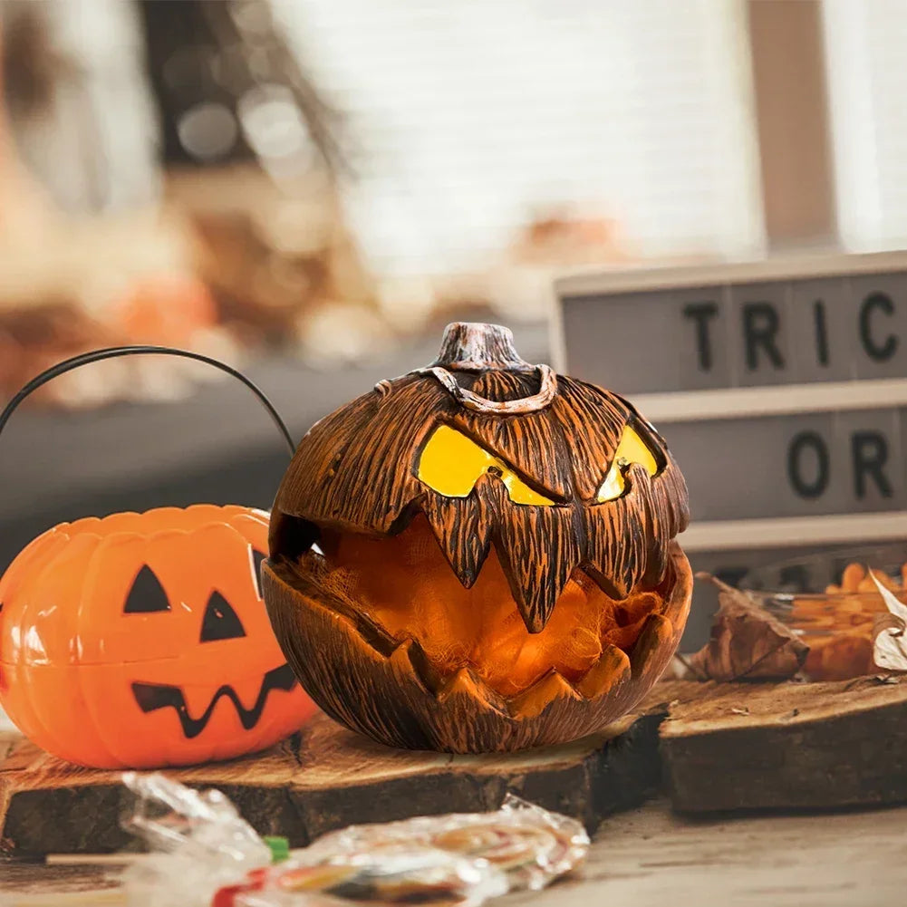 Halloween Pumpkin Animated Decor,Noise Activated Talking and Lifting