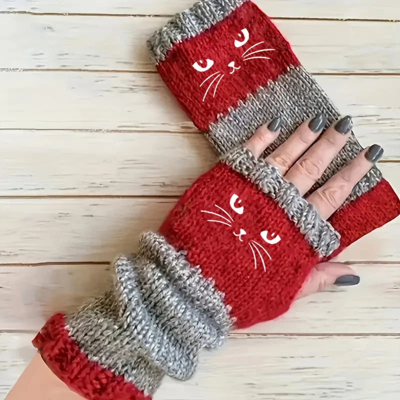 Thermal Winter Fingerless Gloves with Touchscreen