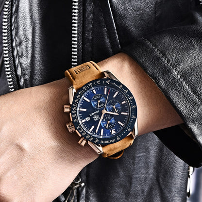 Luxury Luminous Waterproof Casual Reloj Chronograph Auto Date Accurate Men's Watch