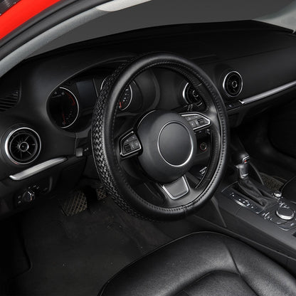 Steering Wheel Cover with Anti-Slip Braiding