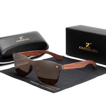 Men's Wooden Frame Sunglasses