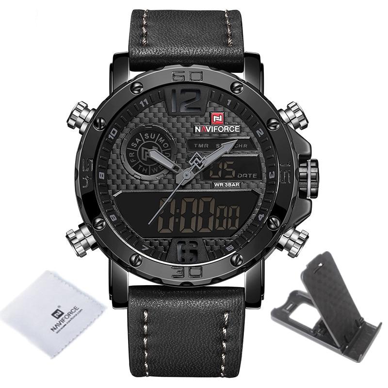 Casual Wristwatches for Men with Leather Strap